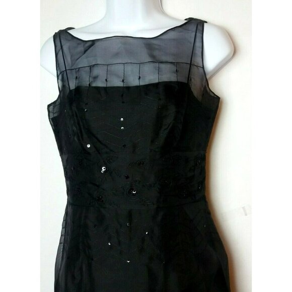 Elegant Evening Black Dress Ann Taylor Size 2 Timeless Holiday Party Cocktails - Picture 6 of 9